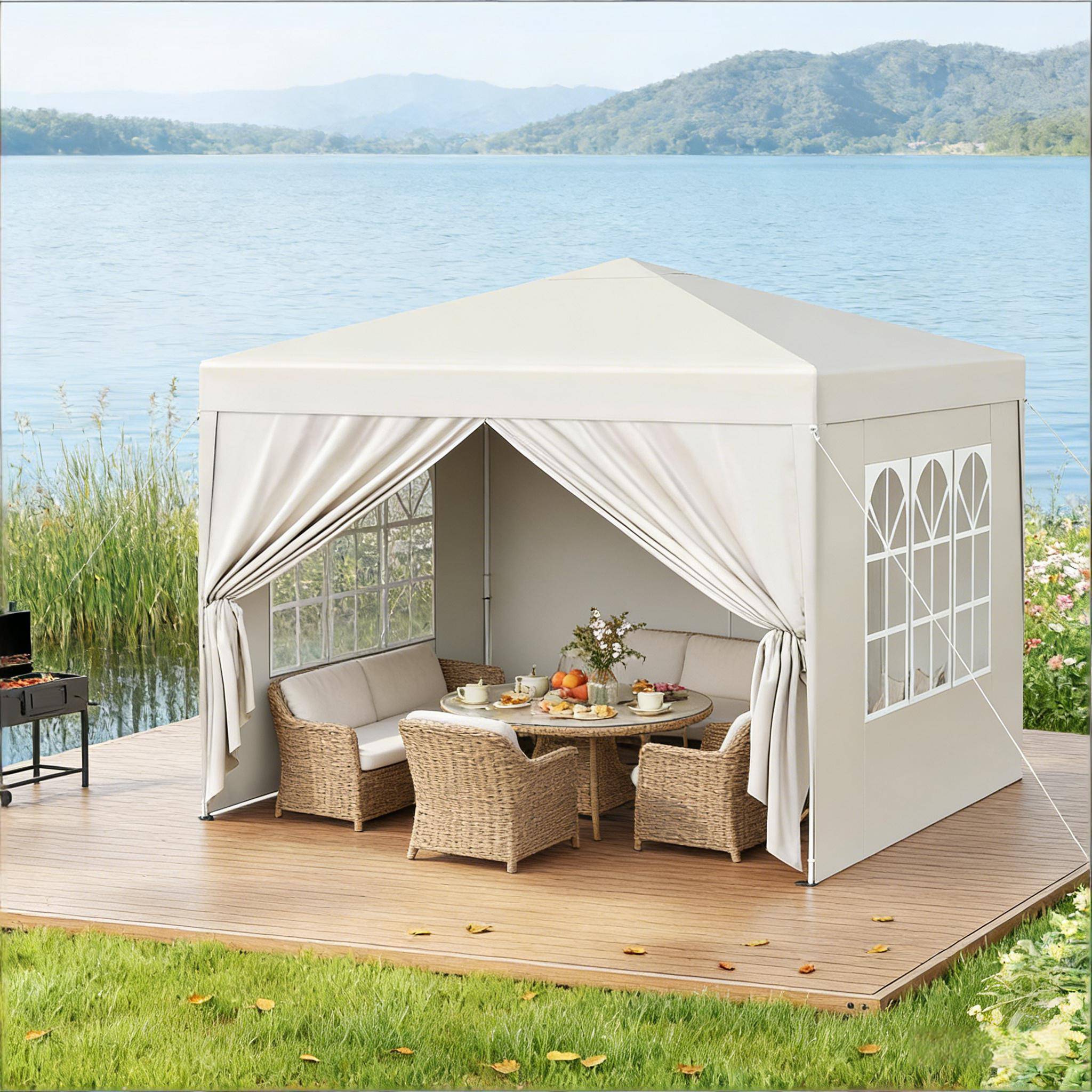 Gazebo moderne protection toiture extérieure, idéal patio, mariage, restauration et événements - Image 5