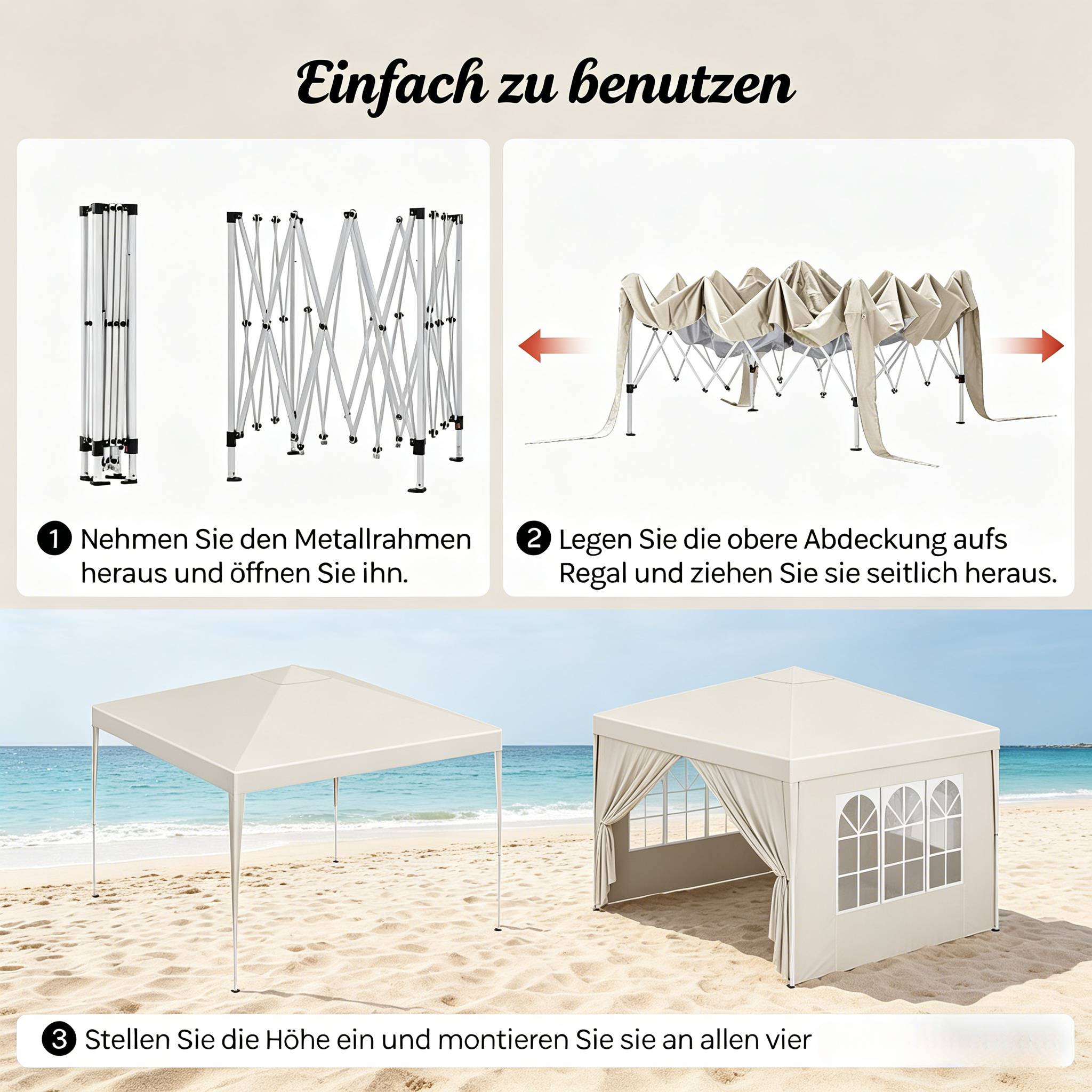 Gazebo moderne protection toiture extérieure, idéal patio, mariage, restauration et événements - Image 9