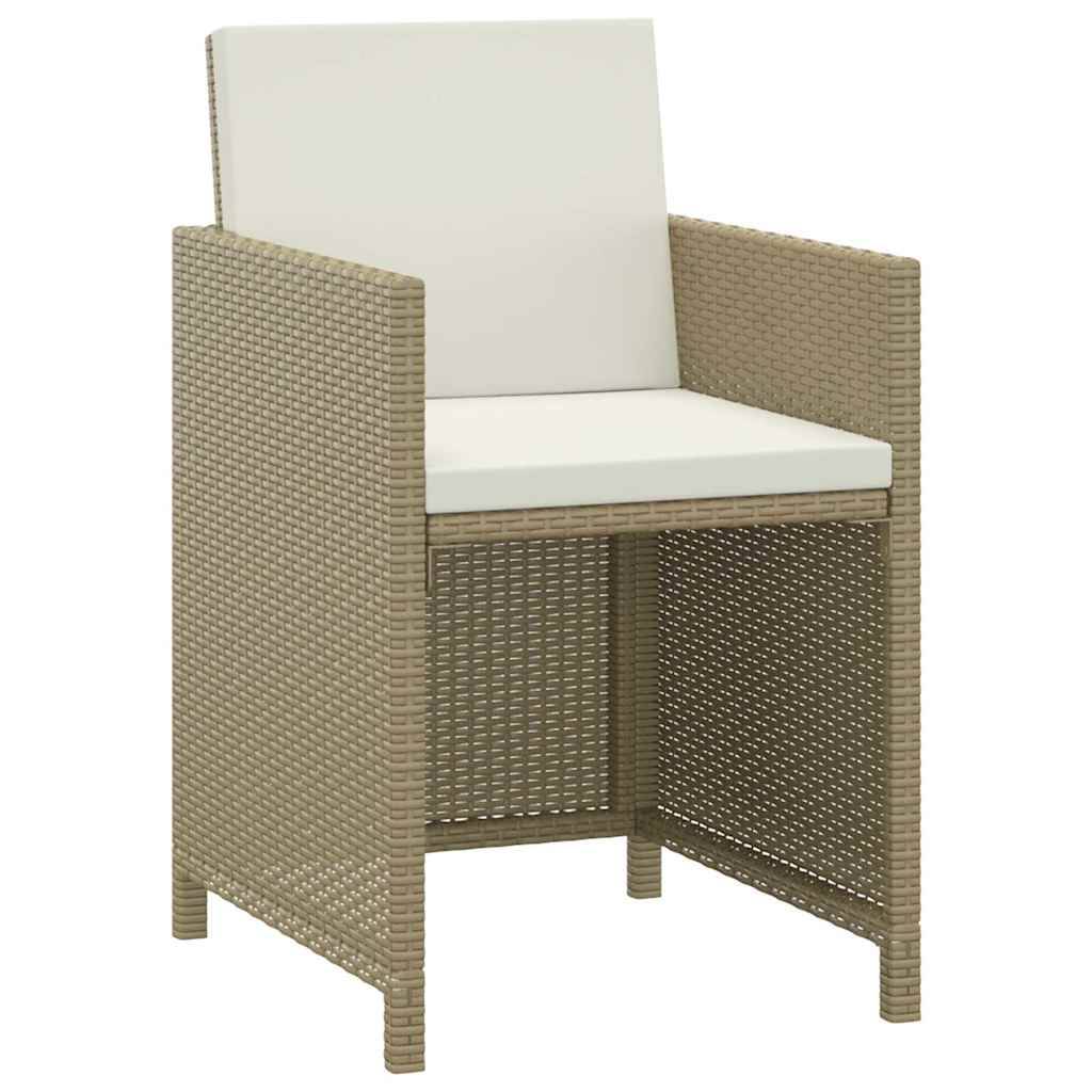 Vidaxl - Ensemble à manger de jardin et coussins 3 pcs-Salons de jardin Poly rotin Beige 994593 - Image 5