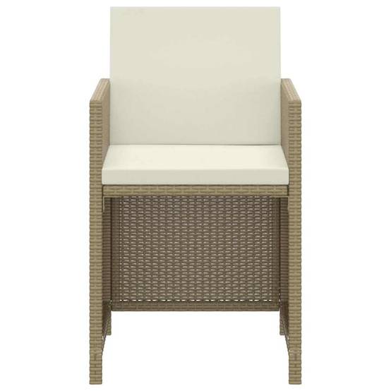 Vidaxl - Ensemble à manger de jardin et coussins 3 pcs-Salons de jardin Poly rotin Beige 994593 - Image 6