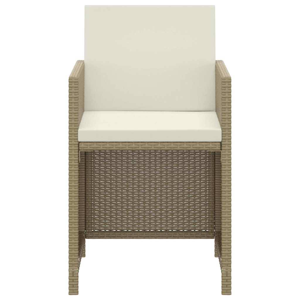 Vidaxl - Ensemble à manger de jardin et coussins 3 pcs-Salons de jardin Poly rotin Beige 994593 - Image 6