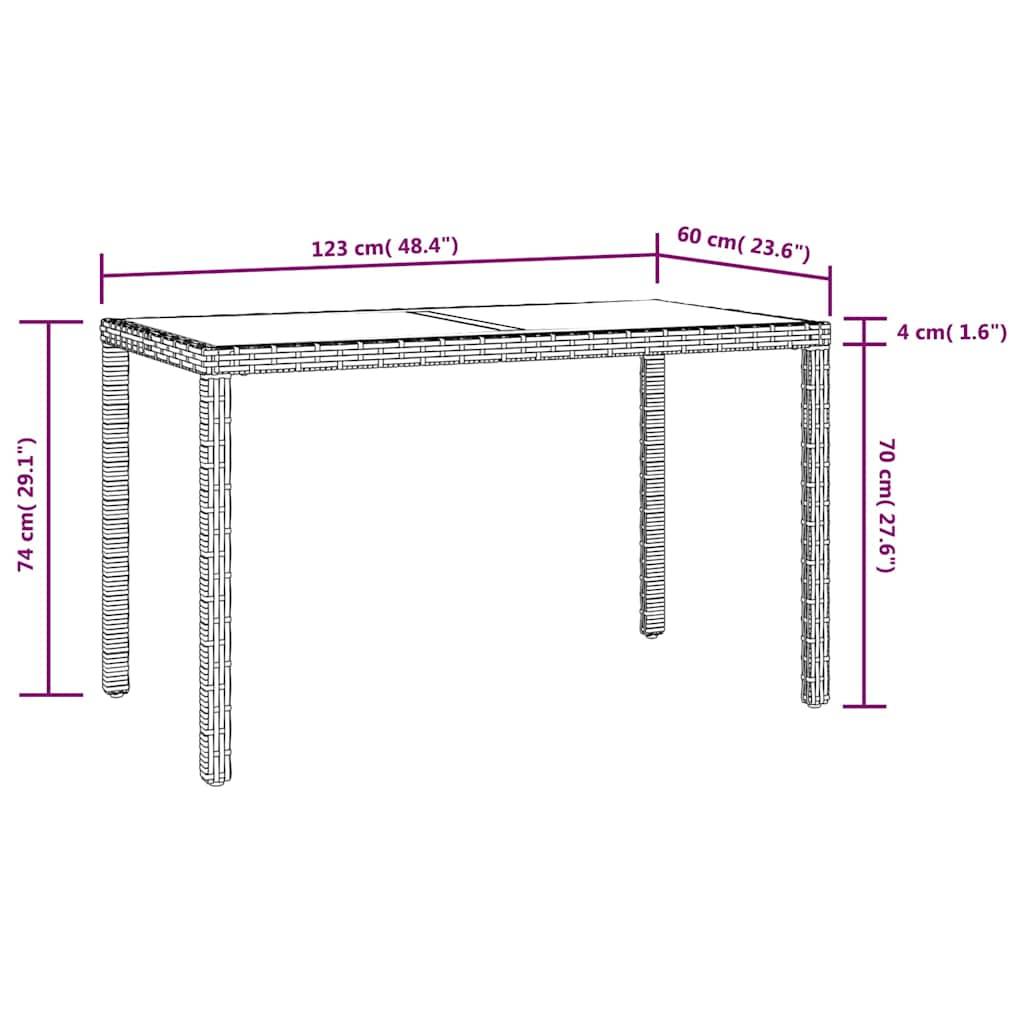Vidaxl - Ensemble à manger de jardin et coussins 3 pcs-Salons de jardin Poly rotin Beige 994593 - Image 8