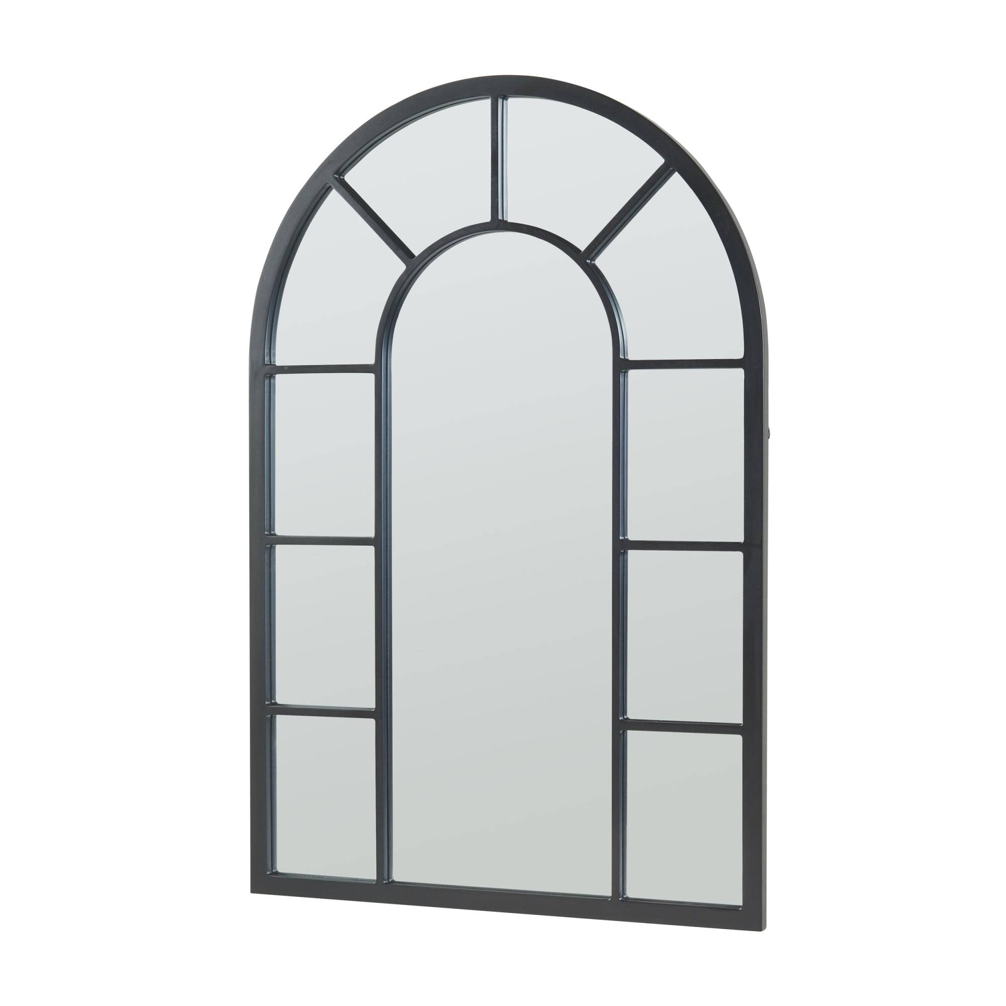 Miroir décoration moderne design mural MDF 90 x 60 cm noir - Image 1