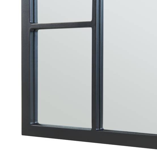 Miroir décoration moderne design mural MDF 90 x 60 cm noir - Image 6