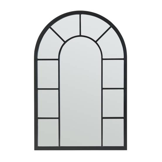 Miroir décoration moderne design mural MDF 90 x 60 cm noir - Image 2