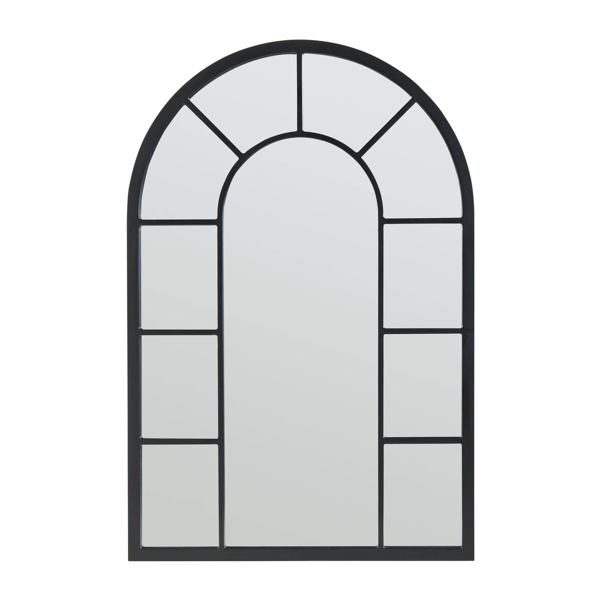 Miroir décoration moderne design mural MDF 90 x 60 cm noir - Image 2
