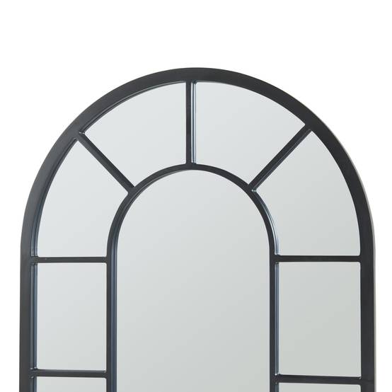 Miroir décoration moderne design mural MDF 90 x 60 cm noir - Image 5