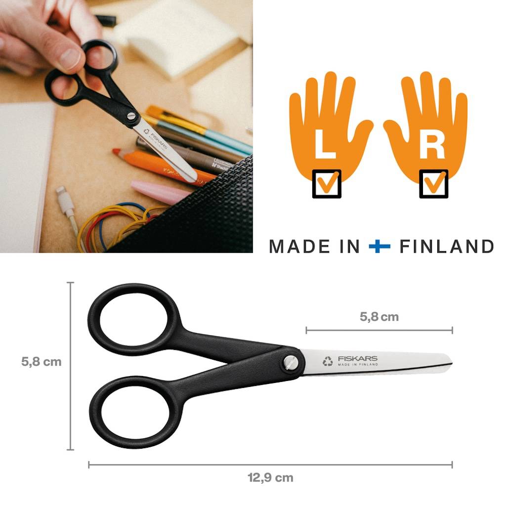 Fiskars - Ciseaux de loisir - ReNew 12,9 cm ambidextres - découpe papier et bricolage - Image 3