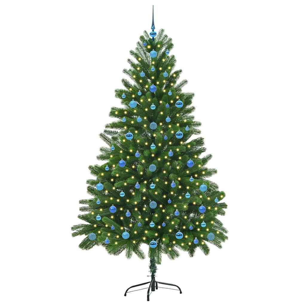 ComfortXL - Sapin de Noël Artificiel 210cm Tout-en-Un, Qualité PE Réaliste, Lumières et Boules – ComfortXL Outdoor Living - Image 3