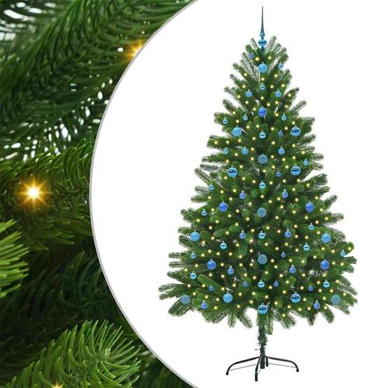 ComfortXL - Sapin de Noël Artificiel 210cm Tout-en-Un, Qualité PE Réaliste, Lumières et Boules – ComfortXL Outdoor Living - Image 2