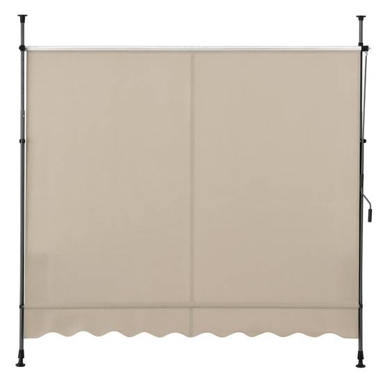 Brise-soleil pare-soleil métal et polyester hauteur variable sable 250 x 120 x 200-300 cm - Image 3
