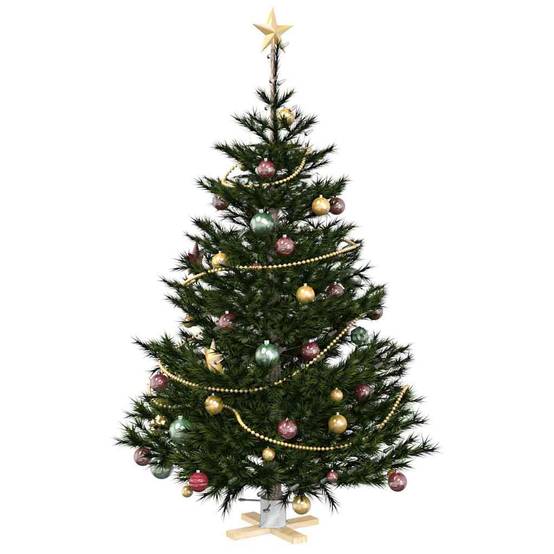 Vidaxl - Pied de Sapin de Noël 1.73 Blanc 50 x 50 x 16 cm Pin massif vidaXL 42019197 - Image 4