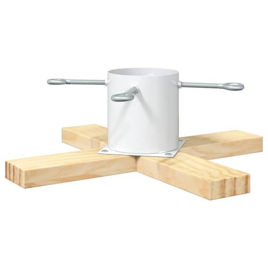 Vidaxl - Pied de Sapin de Noël 1.73 Blanc 50 x 50 x 16 cm Pin massif vidaXL 42019197 - Image 2