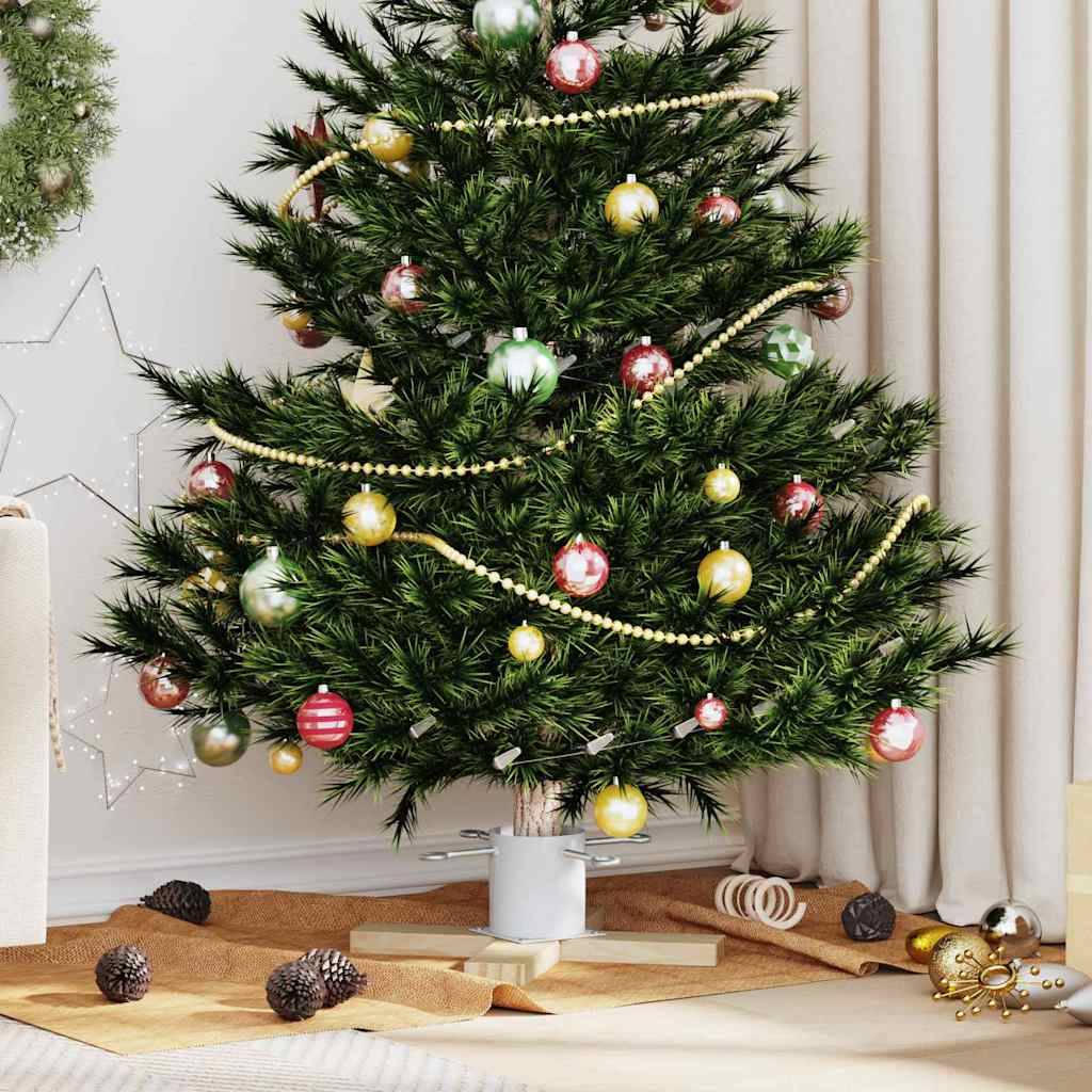 Vidaxl - Pied de Sapin de Noël 1.73 Blanc 50 x 50 x 16 cm Pin massif vidaXL 42019197 - Image 1