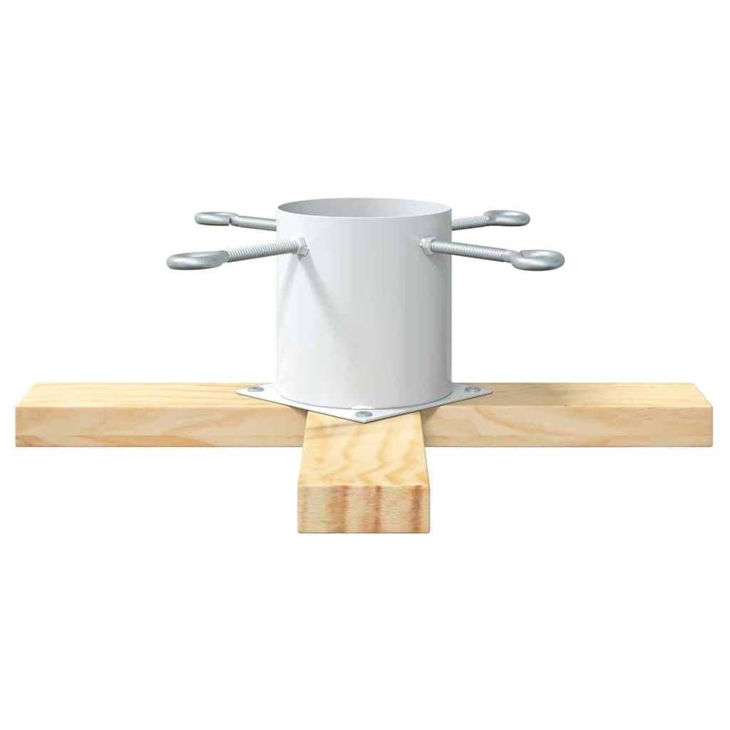 Vidaxl - Pied de Sapin de Noël 1.73 Blanc 50 x 50 x 16 cm Pin massif vidaXL 42019197 - Image 6