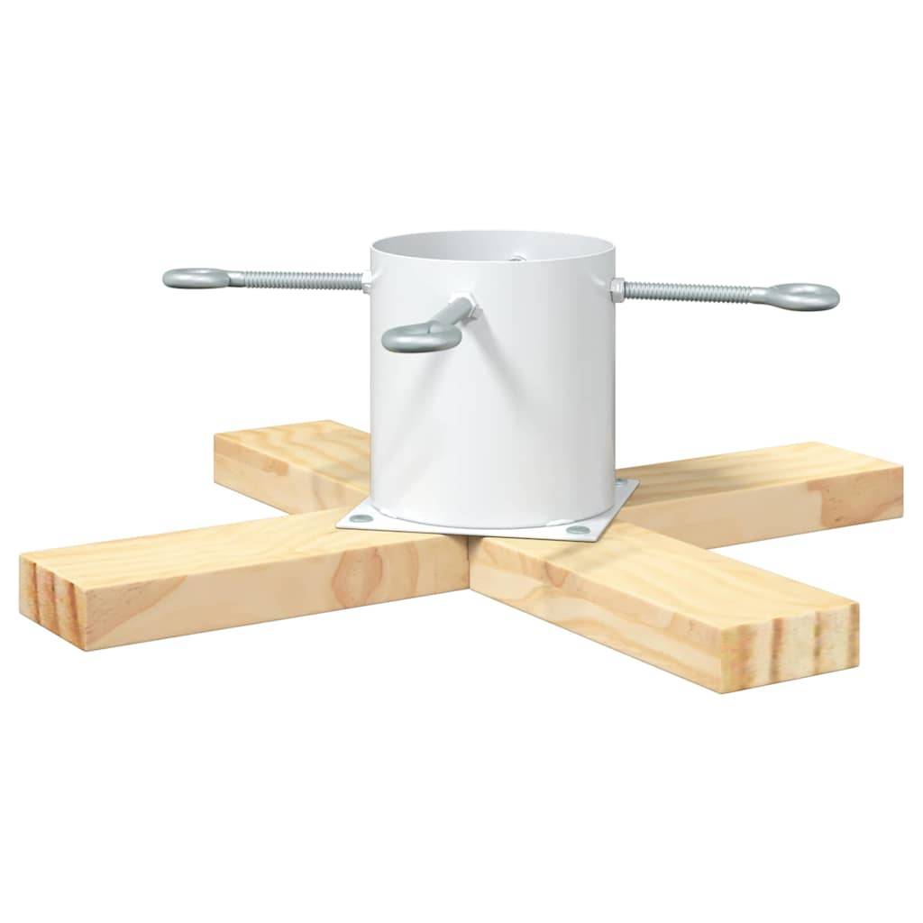 Vidaxl - Pied de Sapin de Noël 1.73 Blanc 50 x 50 x 16 cm Pin massif vidaXL 42019197 - Image 7