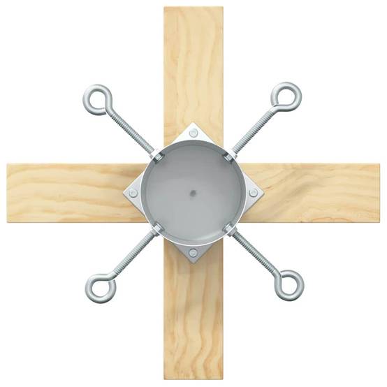 Vidaxl - Pied de Sapin de Noël 1.73 Blanc 50 x 50 x 16 cm Pin massif vidaXL 42019197 - Image 8