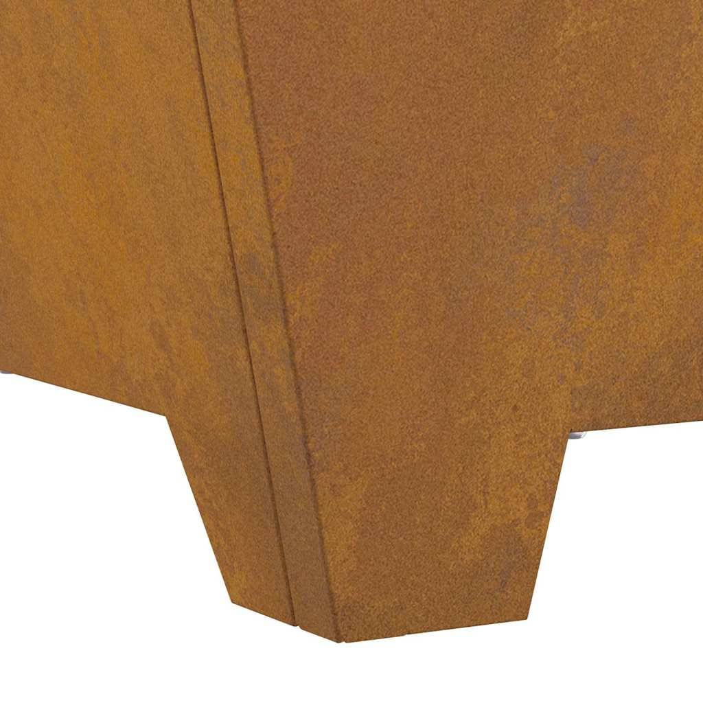 ComfortXL - Brasero de jardin carré en acier léger chauffage extérieur Marron 60x60cm – ComfortXL Outdoor Living - Image 9