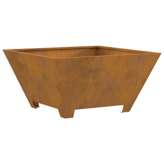 ComfortXL - Brasero de jardin carré en acier léger chauffage extérieur Marron 60x60cm – ComfortXL Outdoor Living - Image 2