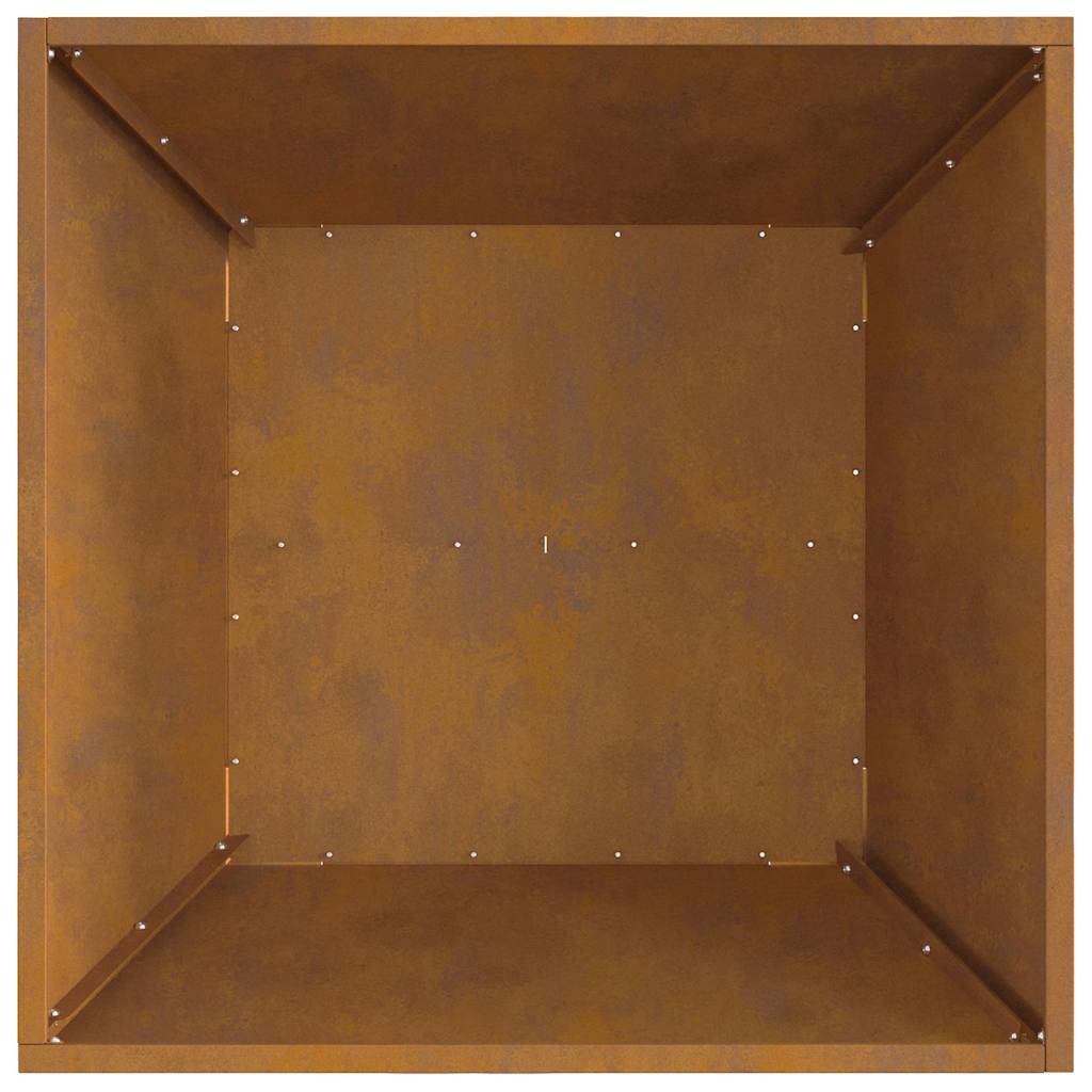 ComfortXL - Brasero de jardin carré en acier léger chauffage extérieur Marron 60x60cm – ComfortXL Outdoor Living - Image 7