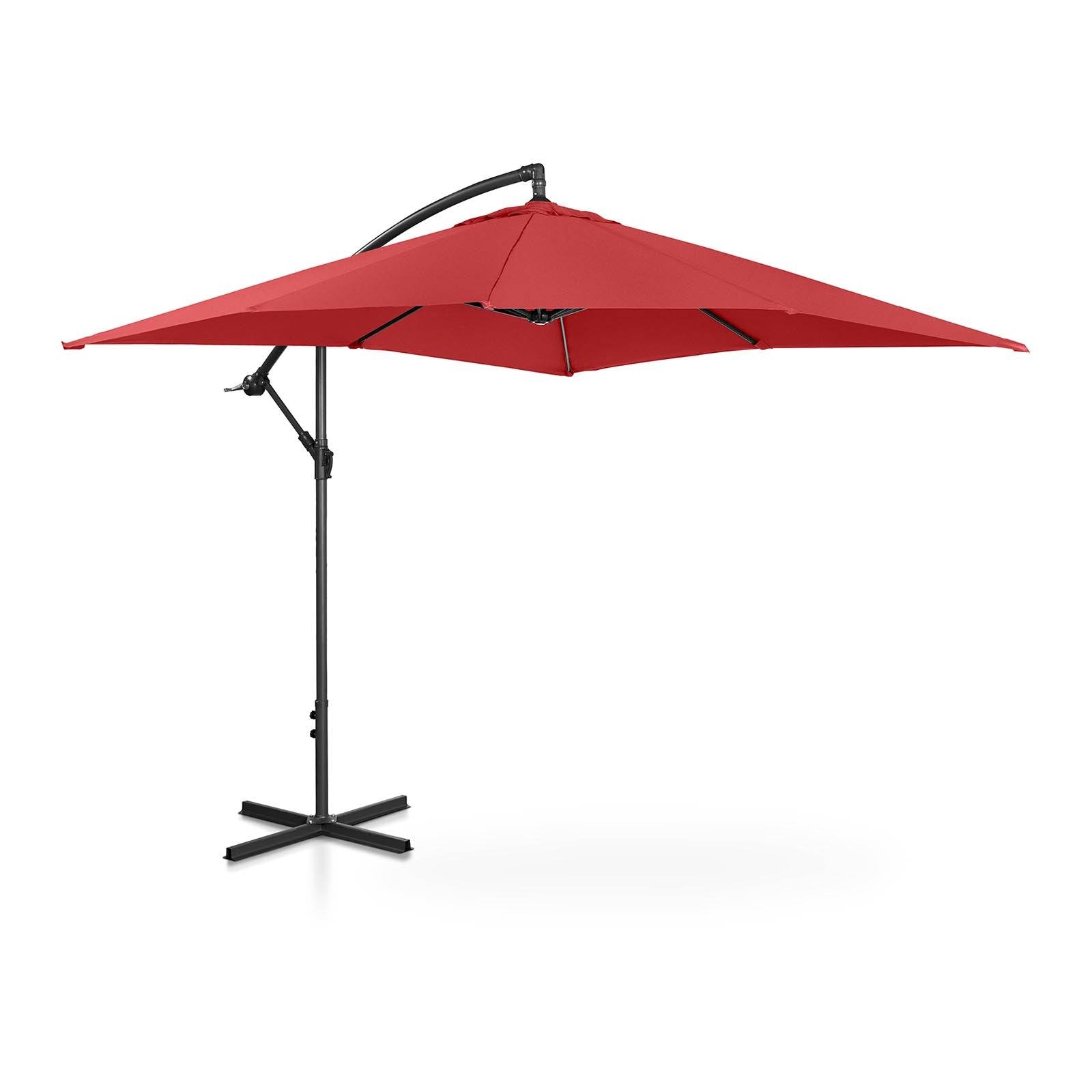 Helloshop26 - Parasol déporté rectangulaire 250 x 250 cm inclinable bordeaux - Image 1