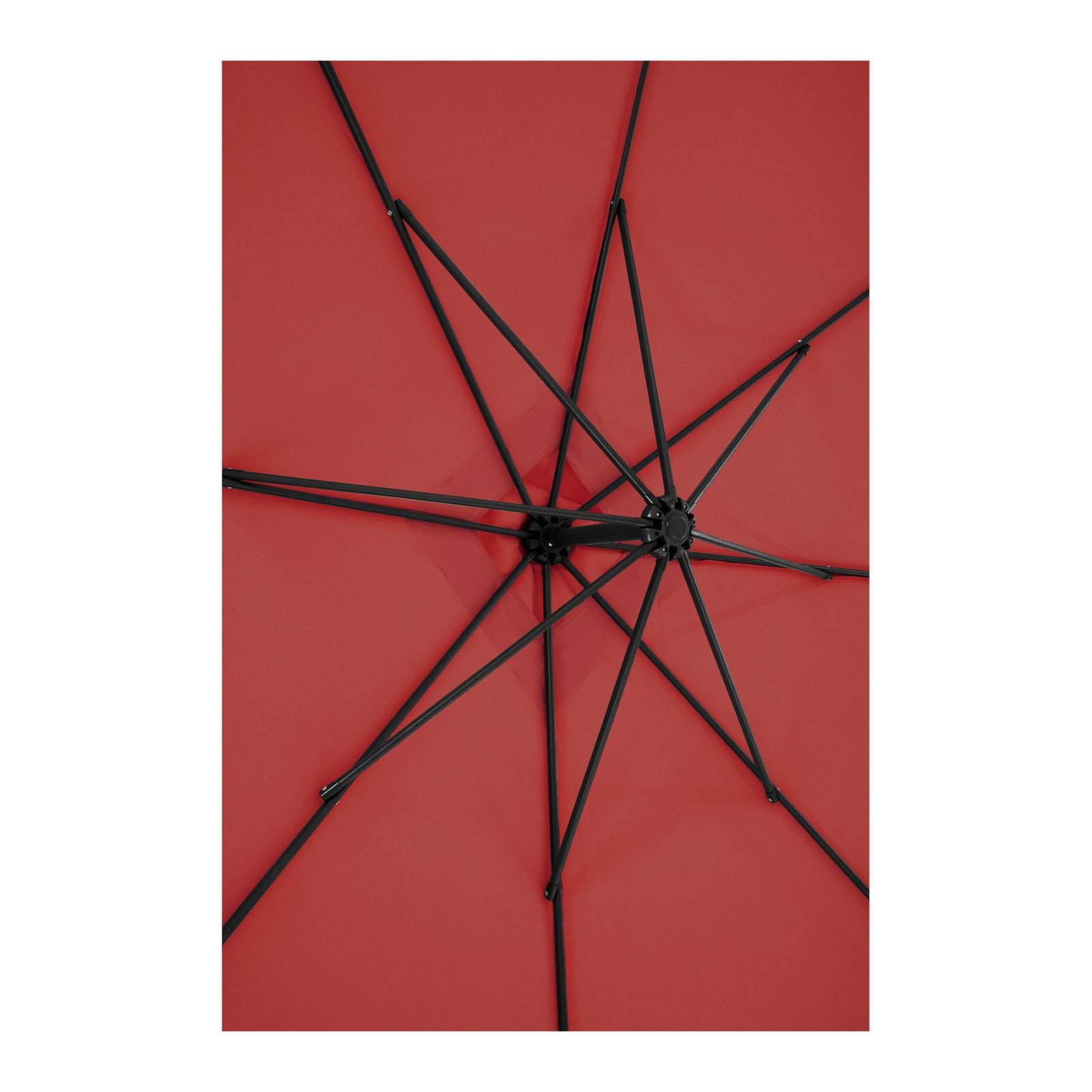Helloshop26 - Parasol déporté rectangulaire 250 x 250 cm inclinable bordeaux - Image 5