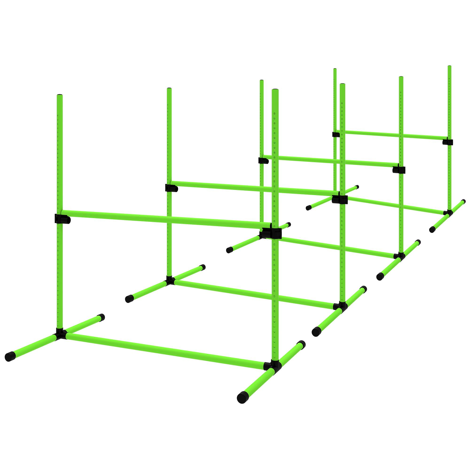 ComfortXL - Parcours agilité chien 4 modules 99 x 65 x 94 cm vert haies réglables et slalom - ComfortXL Outdoor Living - Image 2