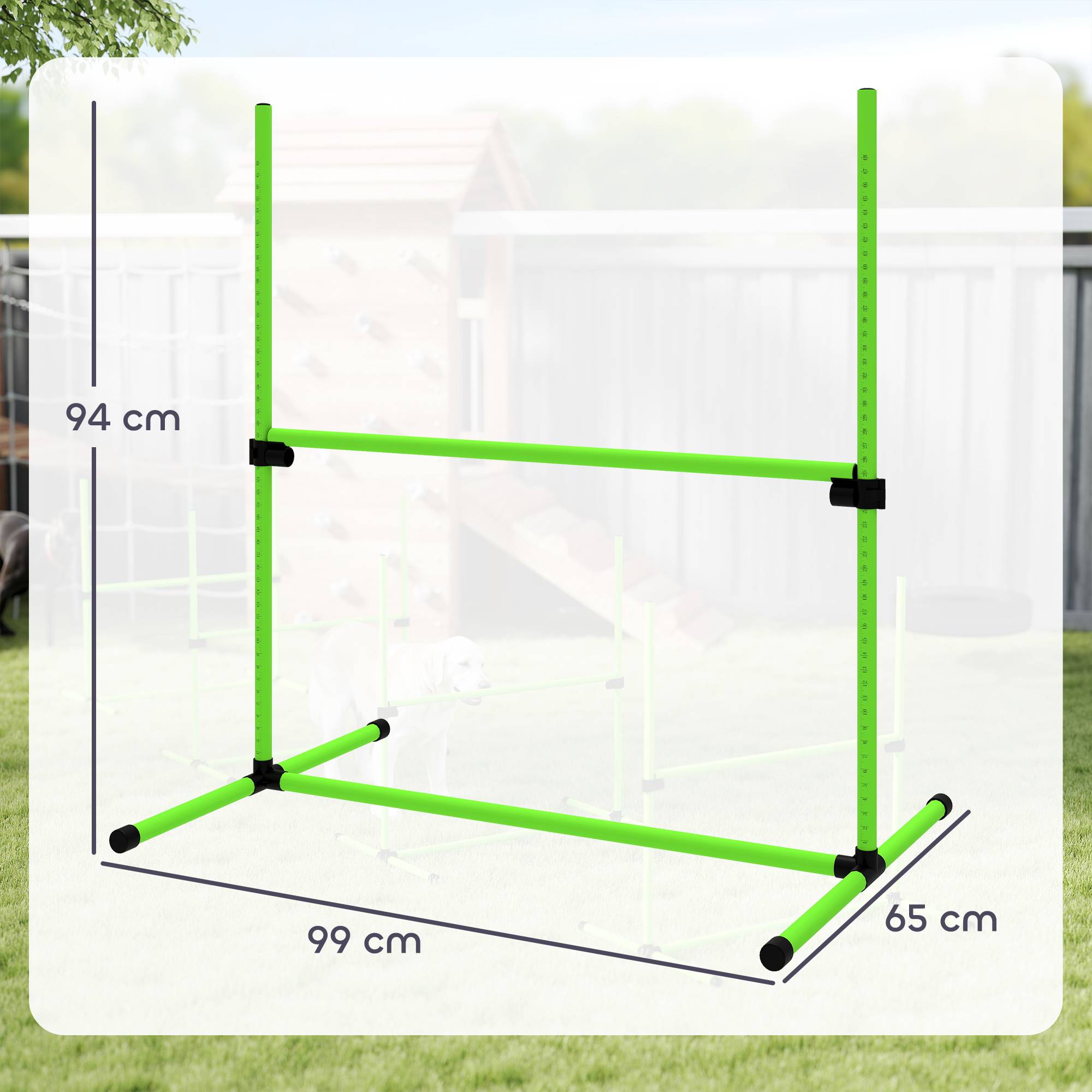 ComfortXL - Parcours agilité chien 4 modules 99 x 65 x 94 cm vert haies réglables et slalom - ComfortXL Outdoor Living - Image 5