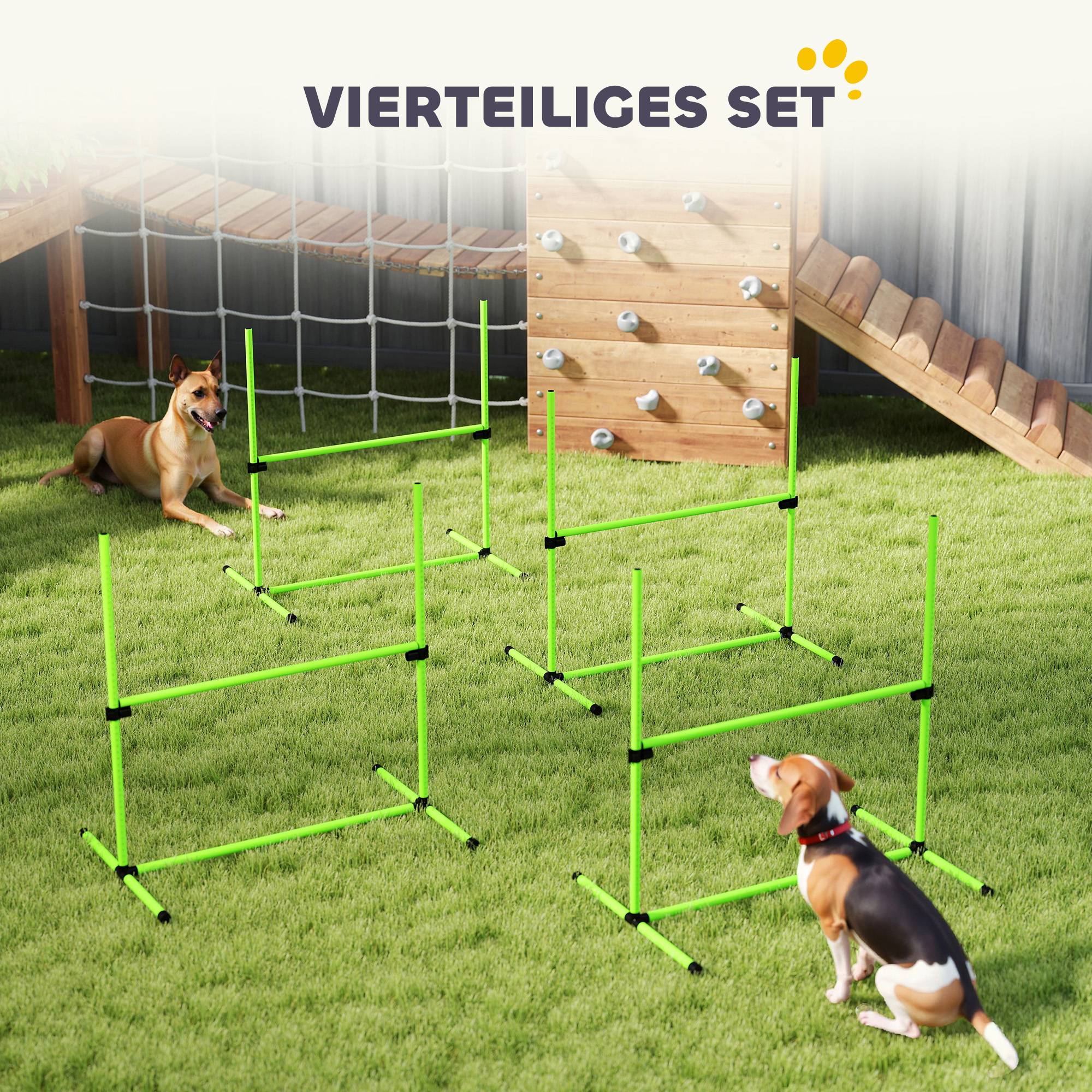 ComfortXL - Parcours agilité chien 4 modules 99 x 65 x 94 cm vert haies réglables et slalom - ComfortXL Outdoor Living - Image 7