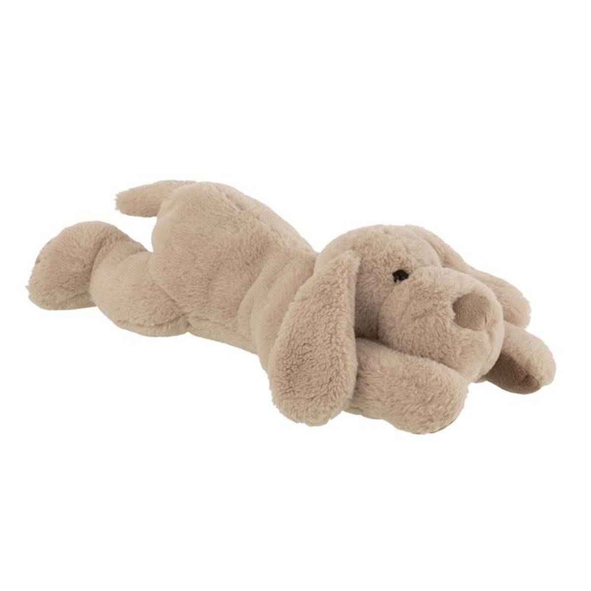 Peluche Enfant Chien Couché "Walter" 50cm Beige