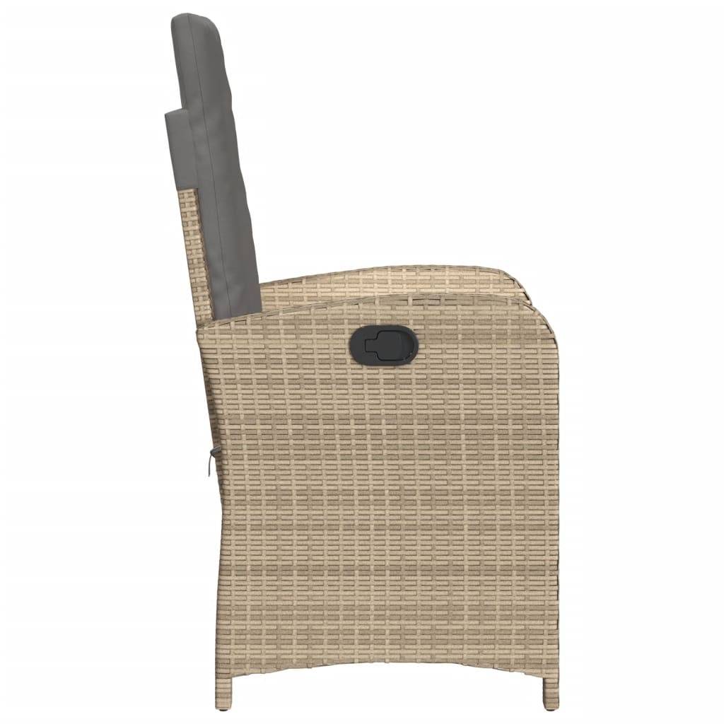 Chaise bois composite 1 places rotin beige  57 x 58,5 x 93 cm  - Prolenta premium  p386.9 - Image 5
