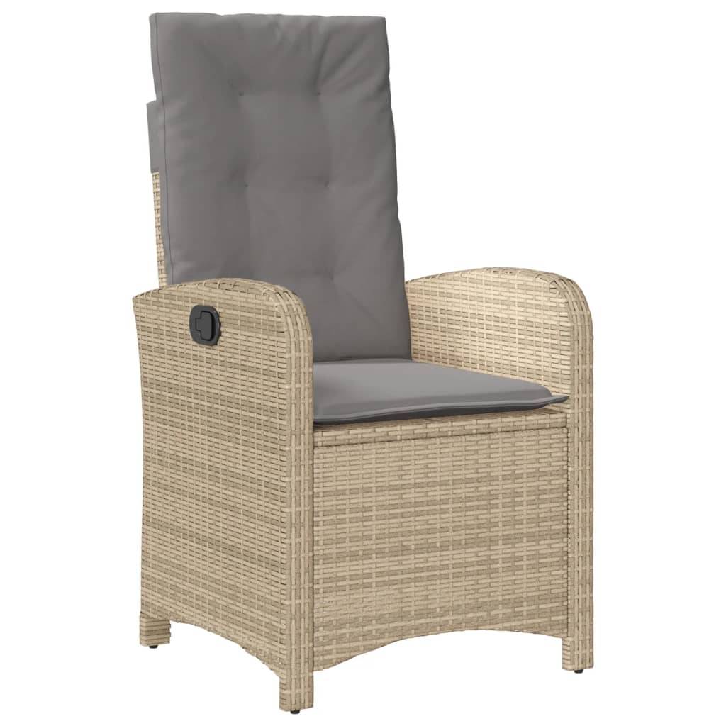 Chaise bois composite 1 places rotin beige  57 x 58,5 x 93 cm  - Prolenta premium  p386.9 - Image 1