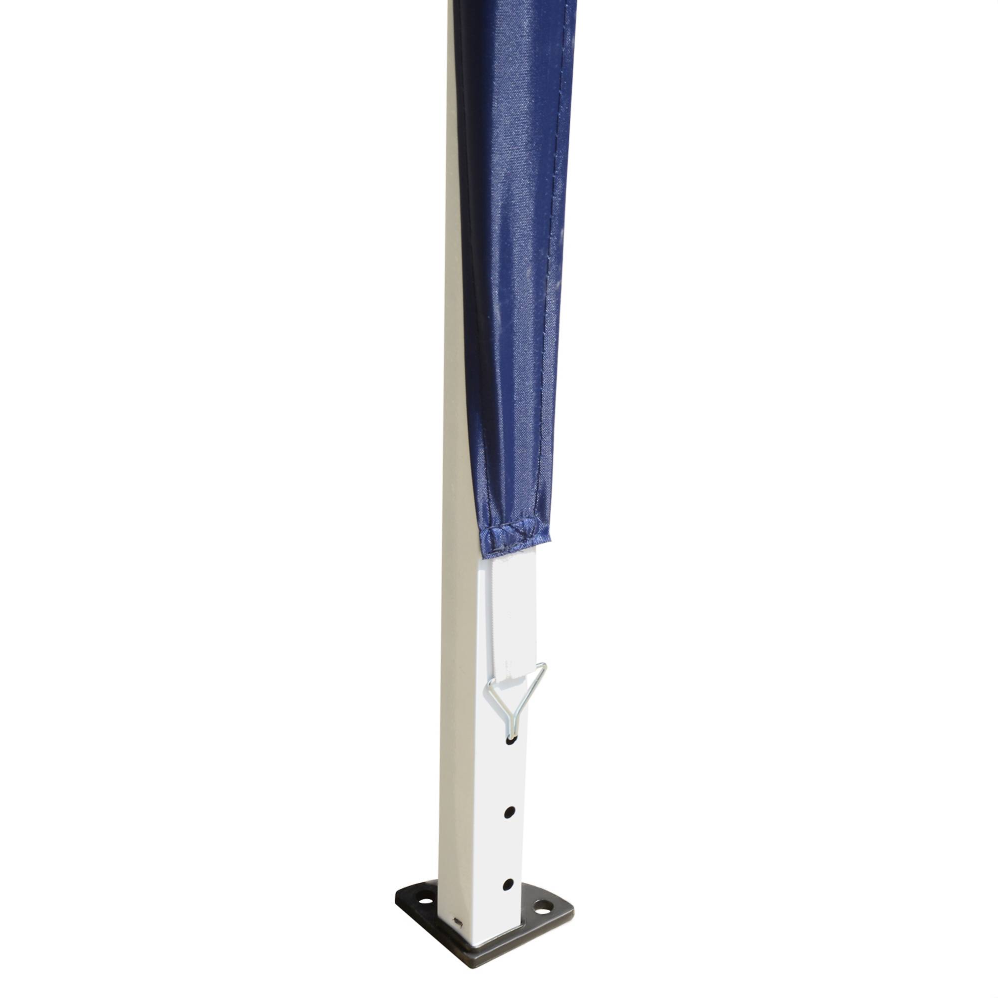 Tente gazebo pliable 3x3m avec 3 niveaux de hauteur réglables, toile anti-UV et sac de transport (bleu) - Image 10