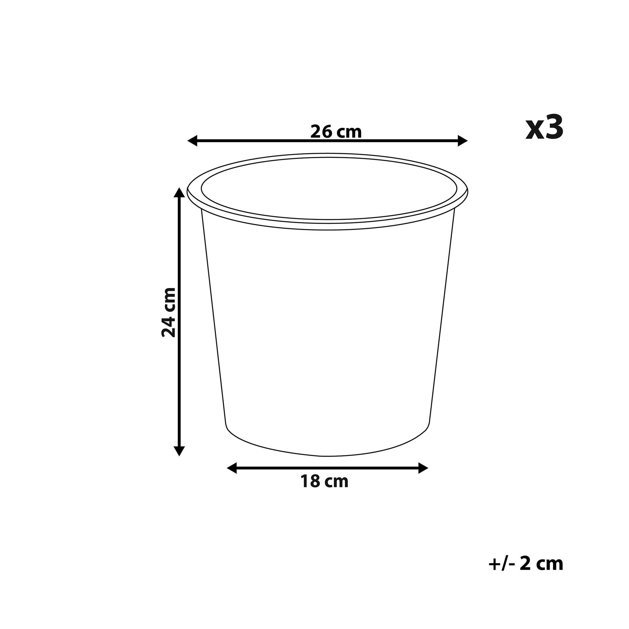 Beliani - Insert Rond Noir Synthétique ⌀ 26 cm pour Pot de Fleurs UV Résistant pour Intérieur et Extérieur Imperméable - Image 3