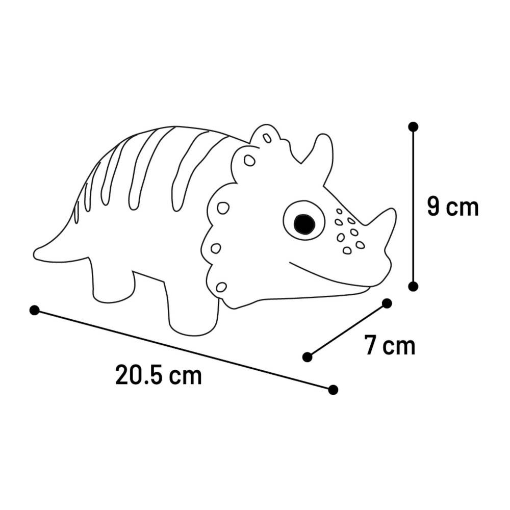 jeux Dinosaure gris en latex hauteur 9 cm pour chien - Image 3