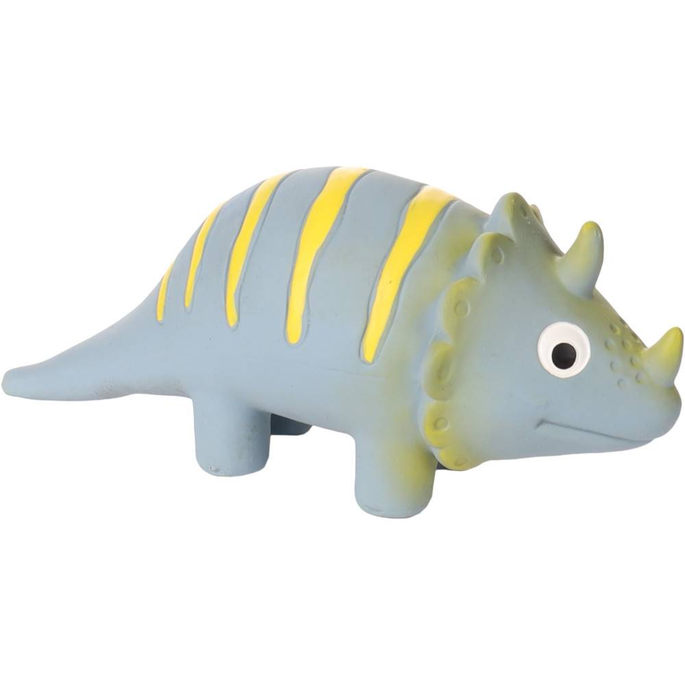 jeux Dinosaure gris en latex hauteur 9 cm pour chien - Image 1
