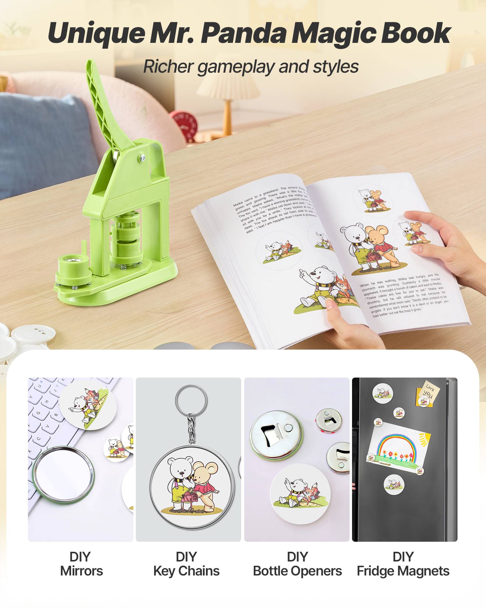 Vevor - VEVOR Machine à Badge Bouton 25 mm en Plastique 500 Kits de Badges pour DIY - Image 6