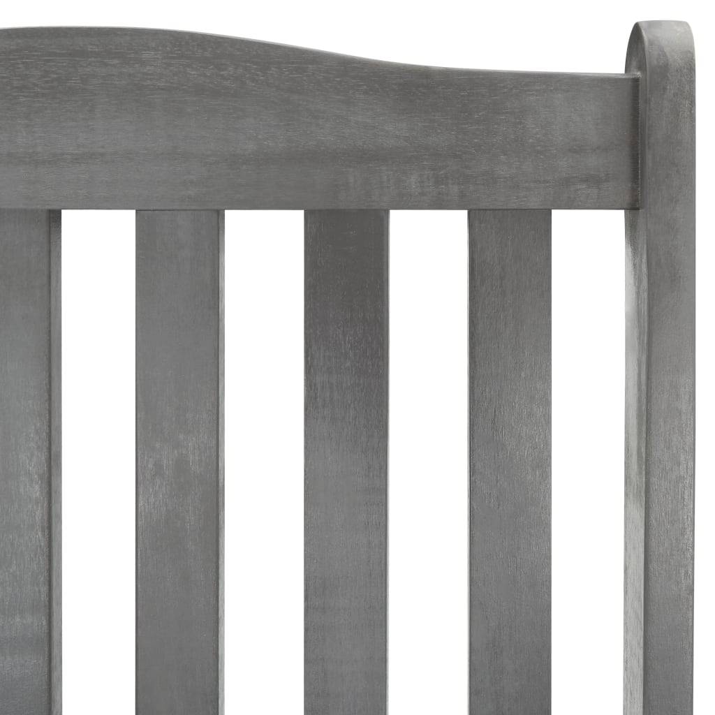 Vidaxl - Chaise à bascule avec coussins Gris Bois d'acacia massif vidaXL 3064216 - Image 4