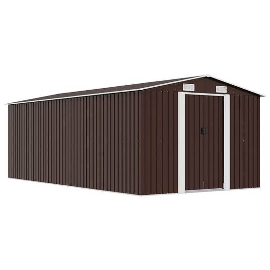 Vidaxl - Abri de jardin 257x489x181 cm Métal Marron vidaXL 143351 - Image 1