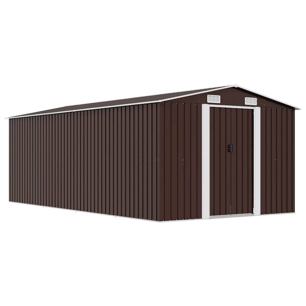 Vidaxl - Abri de jardin 257x489x181 cm Métal Marron vidaXL 143351 - Image 1