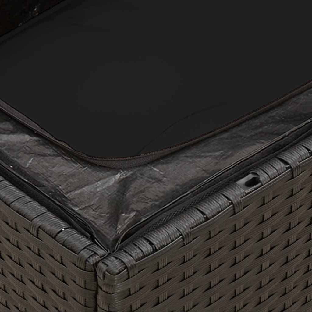 ComfortXL - Canapé Extérieur 3 Places Poly Rotin avec Espaces de Rangement et Sacs Étanches – Noir – ComfortXL Outdoor Living - Image 9