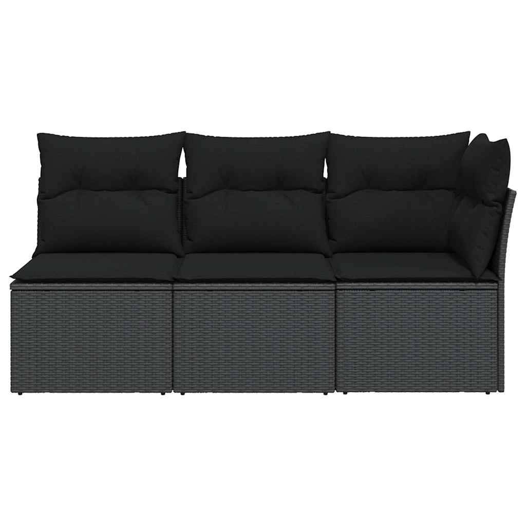 ComfortXL - Canapé Extérieur 3 Places Poly Rotin avec Espaces de Rangement et Sacs Étanches – Noir – ComfortXL Outdoor Living - Image 4
