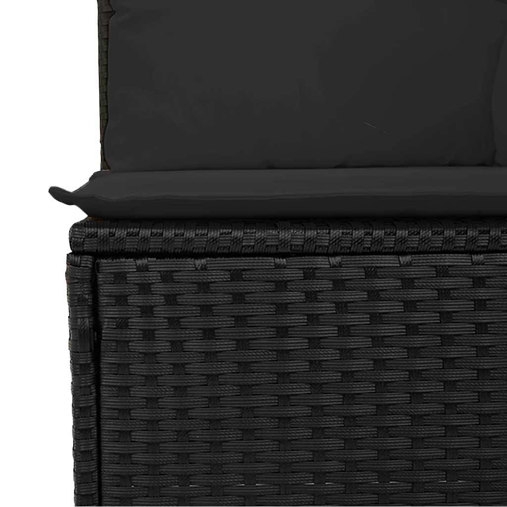 ComfortXL - Canapé Extérieur 3 Places Poly Rotin avec Espaces de Rangement et Sacs Étanches – Noir – ComfortXL Outdoor Living - Image 8