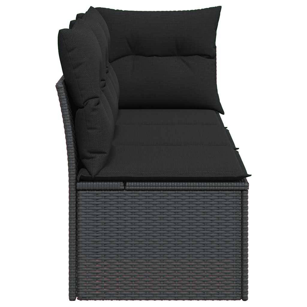 ComfortXL - Canapé Extérieur 3 Places Poly Rotin avec Espaces de Rangement et Sacs Étanches – Noir – ComfortXL Outdoor Living - Image 5
