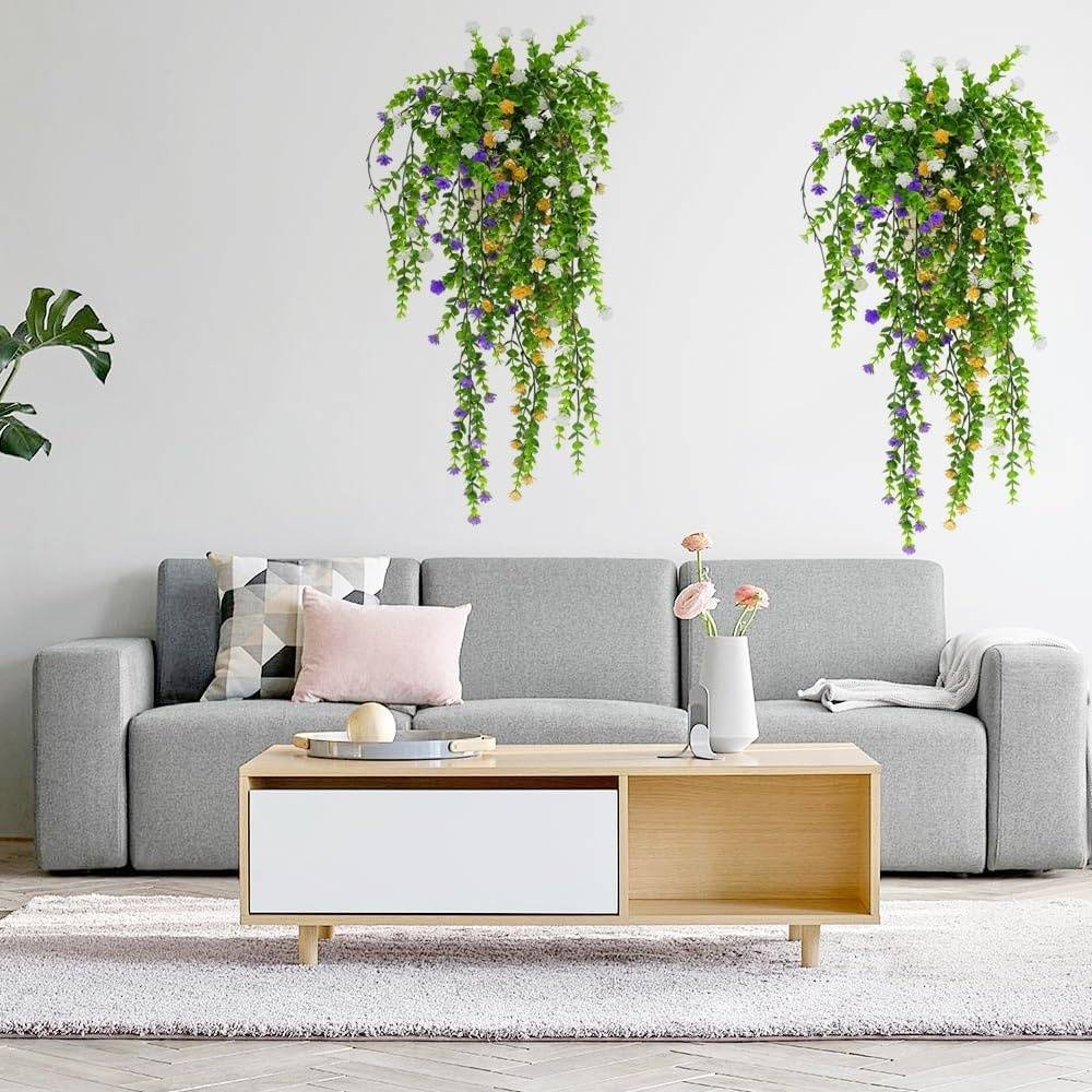 3 Pièces lierre artificiel suspendu - Plantes décoratives intérieur/extérieur - 78 cm - Living123 - Image 3