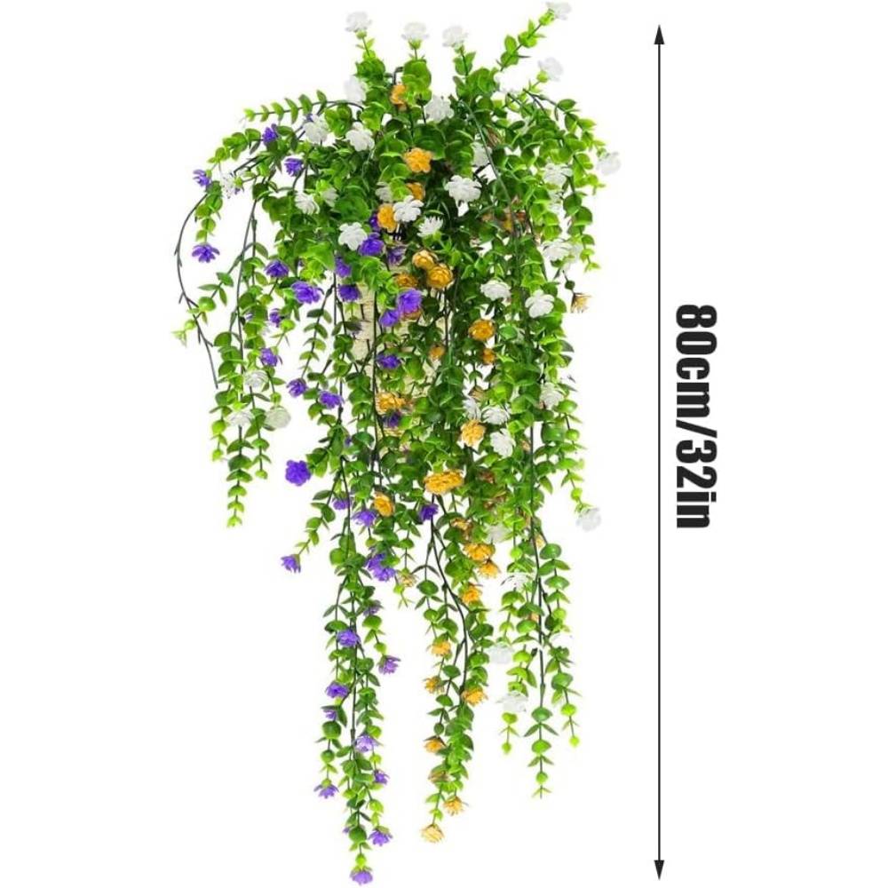 3 Pièces lierre artificiel suspendu - Plantes décoratives intérieur/extérieur - 78 cm - Living123 - Image 2