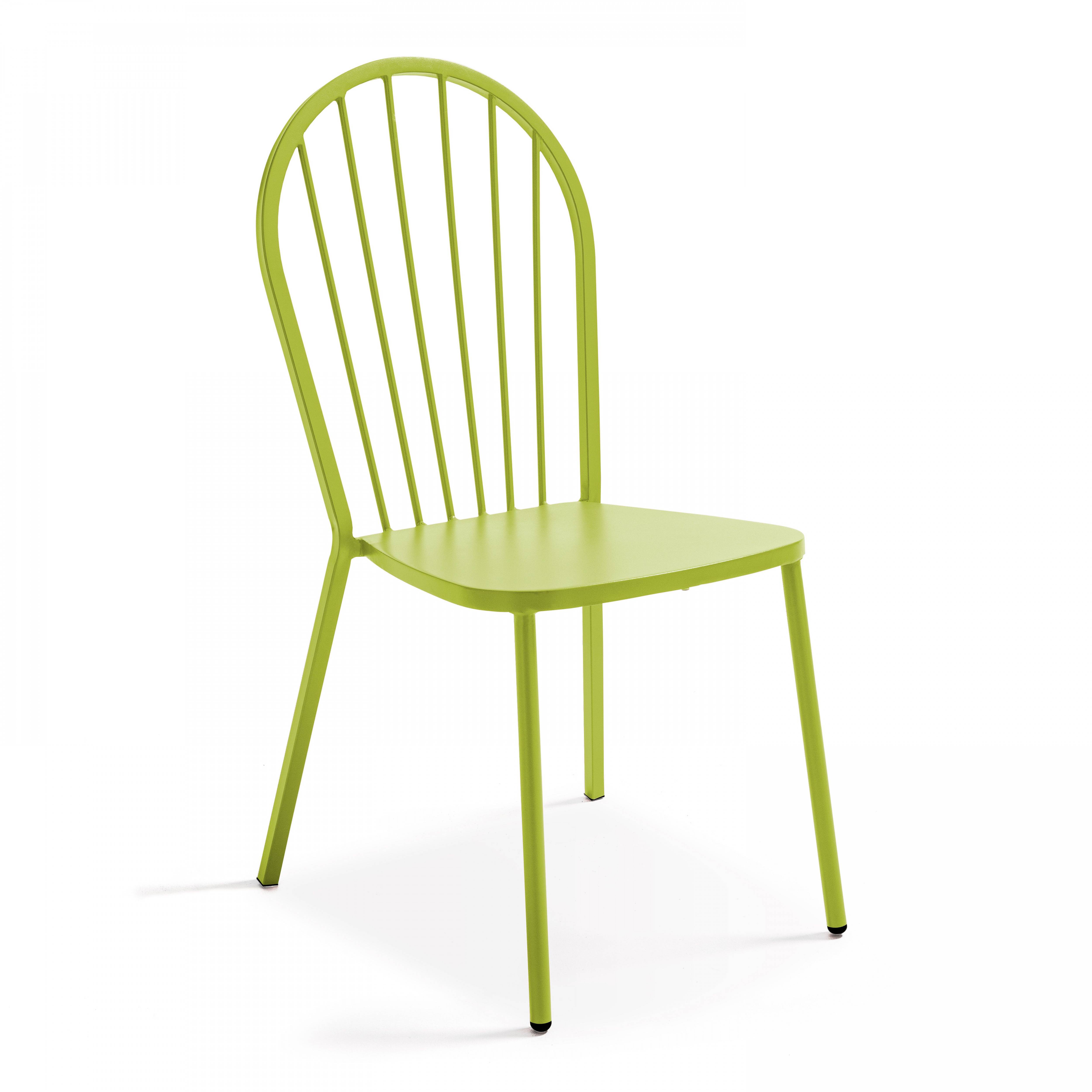 Oviala - Chaise bistrot de jardin en métal vert Honfleur - Oviala - Image 1