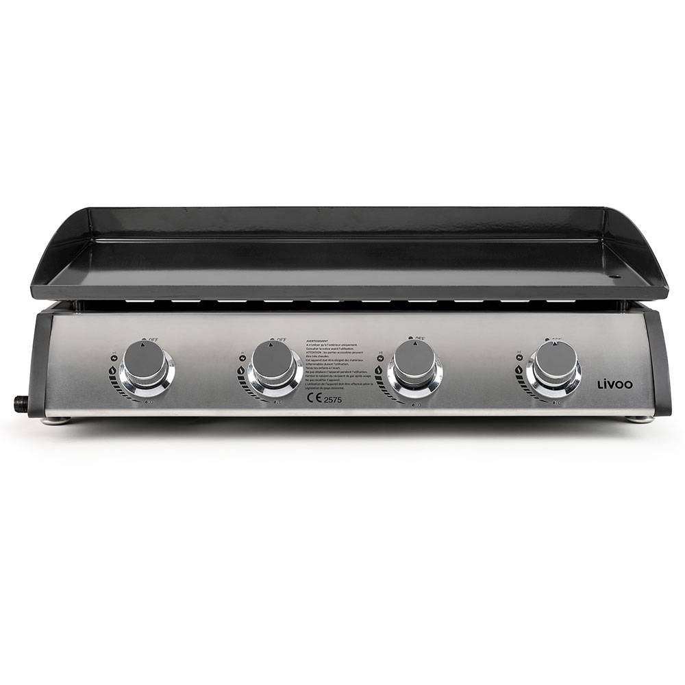 Livoo - Plancha gaz 4 feux 10kw métal DOC297 Livoo - Image 1