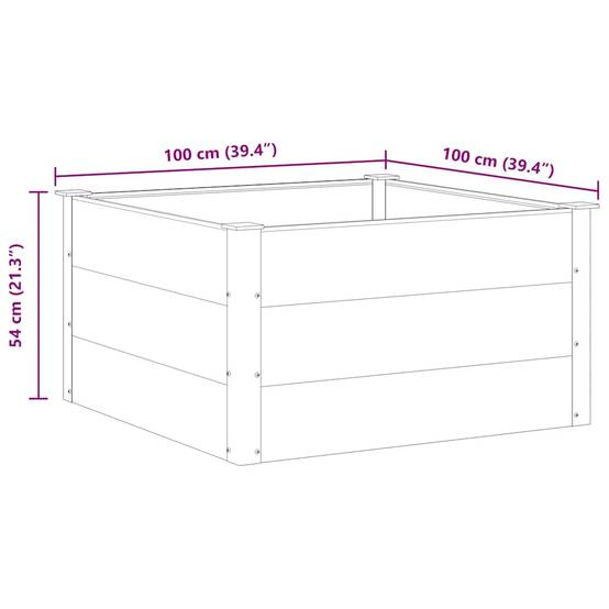 Vidaxl - Lit surélevé de jardin WPC 100x100x54 cm Gris vidaXL 43605 - Image 3