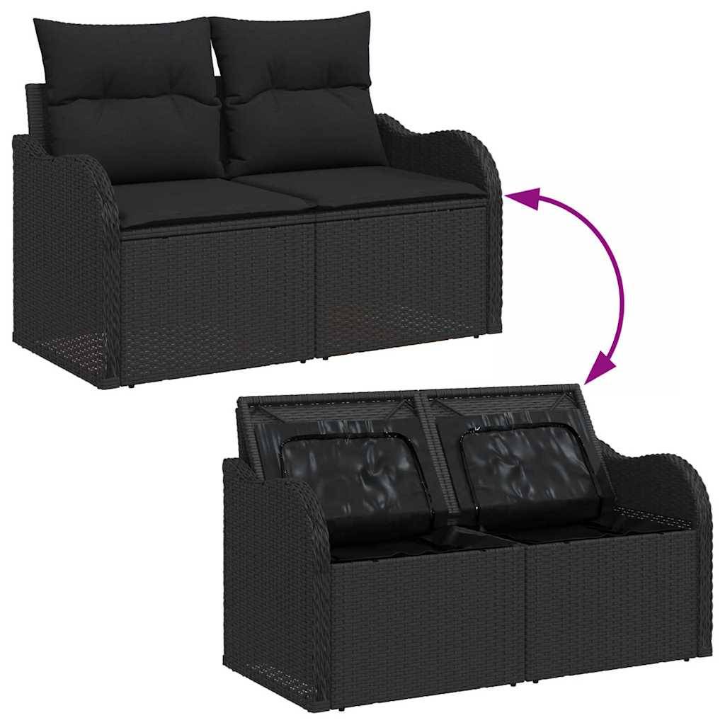 ComfortXL - Salon de Jardin Noir 10 Places en Polyrotin et Bois avec Coffres de Rangement Intégrés – ComfortXL Outdoor Living - Image 8